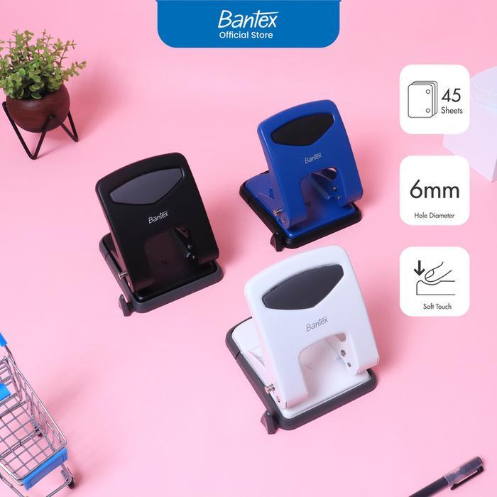 

Bantex Pembolong Kertas 2 Lubang / Punch Muat 35 Lembar Dengan Soft Touch Locking System BD6253