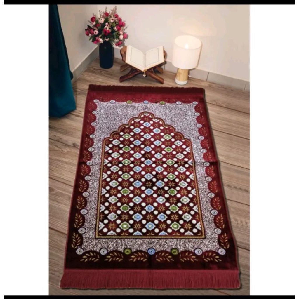 Sajadah Turki Tebal Besar Empuk / Sajadah Dewasa Quiling Embos Turki