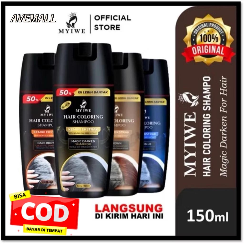 My Iwe Hair Coloring Shampoo Penghitam Rambut Uban instant sampo anti uban