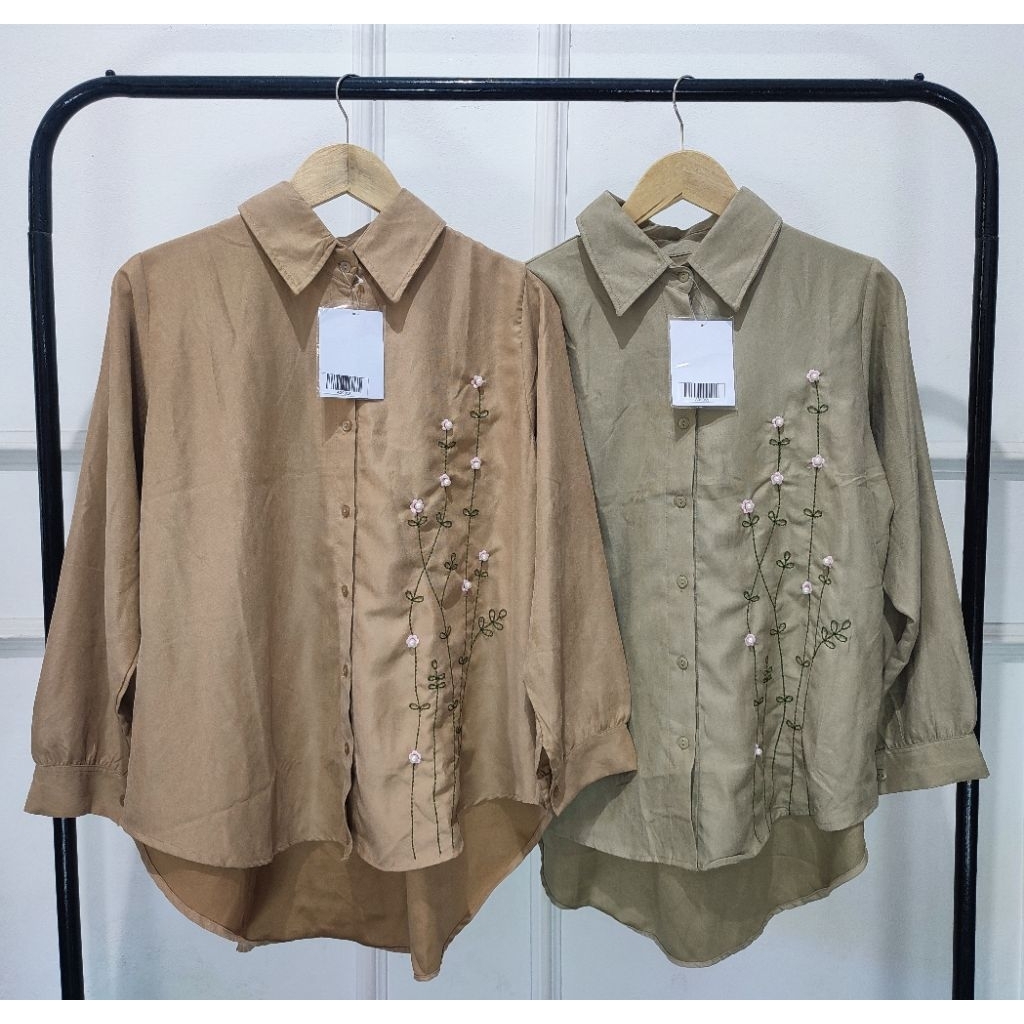 kemeja suede mutiara