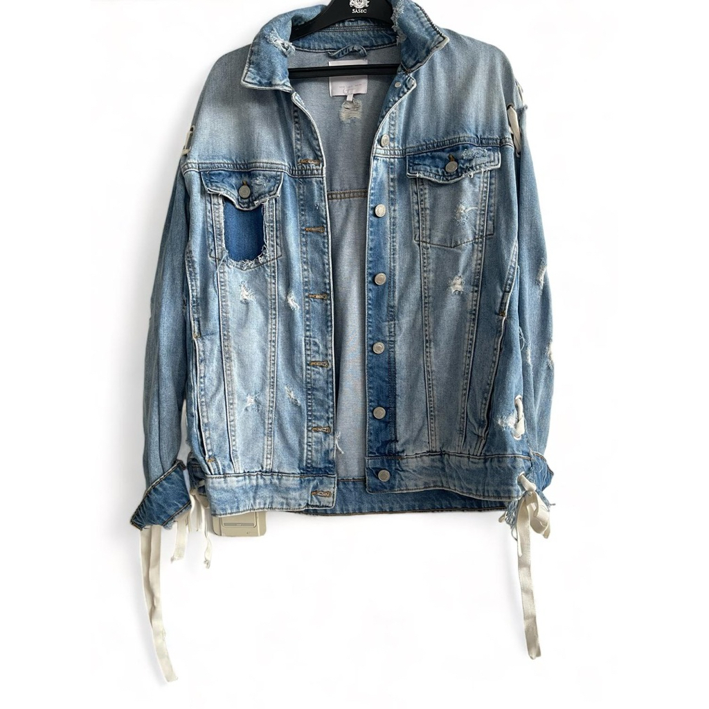 zara jacket jeans sz S second