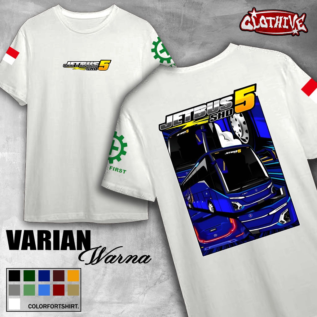 KAOS CLOTHIVE- KAOS BALAP RACING - JETBUS 5 - KAOS RACING JETBUS 5 BALAP PRIA DAN WANITA