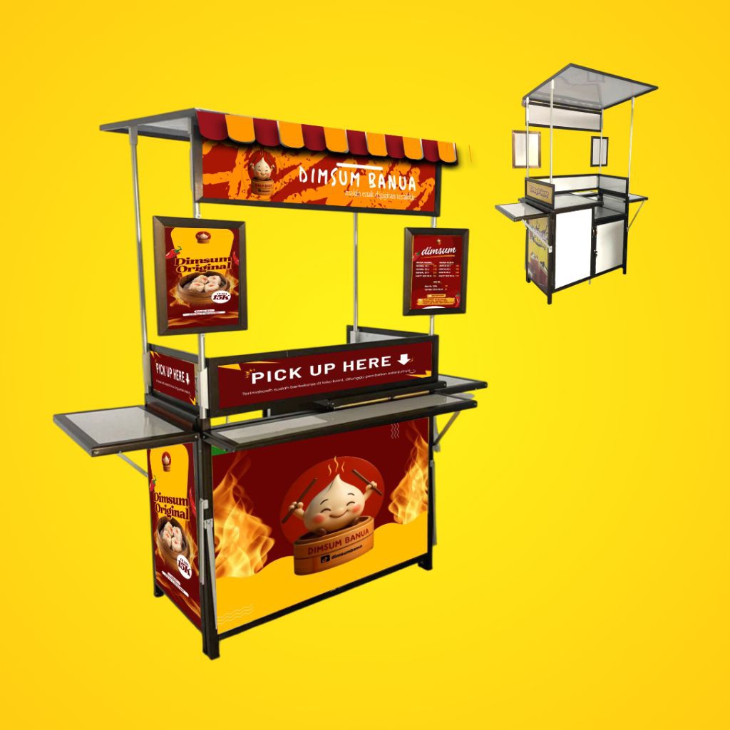 Booth Portable Alumunium / Gerobak Lipat / Meja lipat / Event Desk / Stand Jualan
