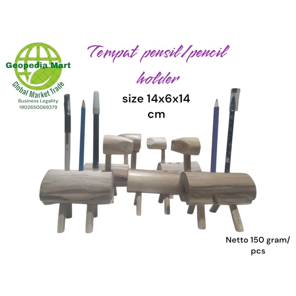 Tempat pensil/pensil holder/hiasan meja kantor/meja belajar unik, aesthetic dari ranting kayu jati 1