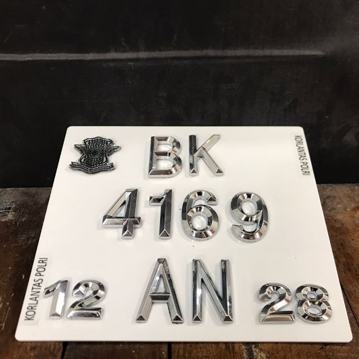 Plat Nomor Vespa Motor Vespa Timbul Bahan Akrilik