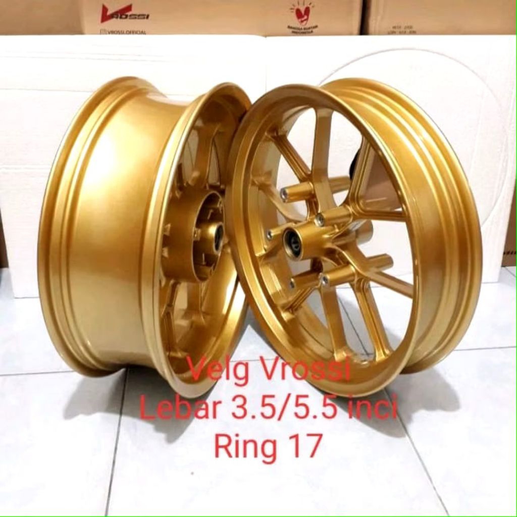 Velg Vrossi Ninja 250 fi Z250 R25 MT25 Triple Disc lebar 3.5 5.5 inchi pelek V rossi Double disk kaw