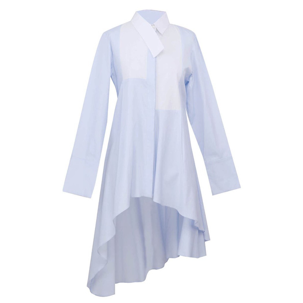 MAJOR MINOR - Blue Ararya Asymmetrical Shirt Size S