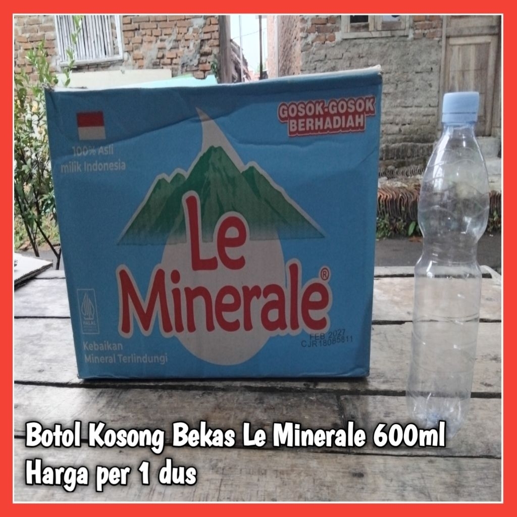 Botol Kosong Plastik Bekas Le Minerale 600ml Per 1 Dus