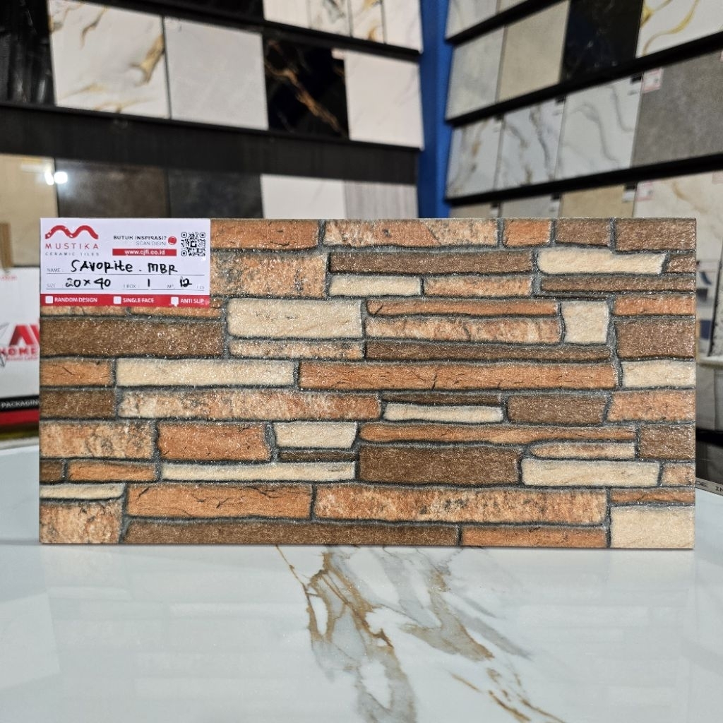 Keramik Dinding Batu Alam Susun 20x40 SAVORITE MBG