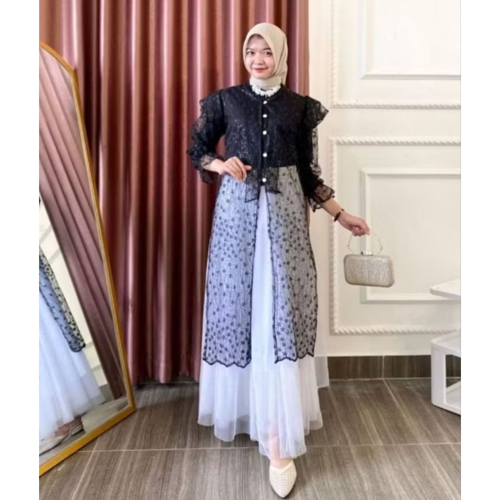 Outer brokat Tunik/ Brokat tunik Maella / tunik kondangan