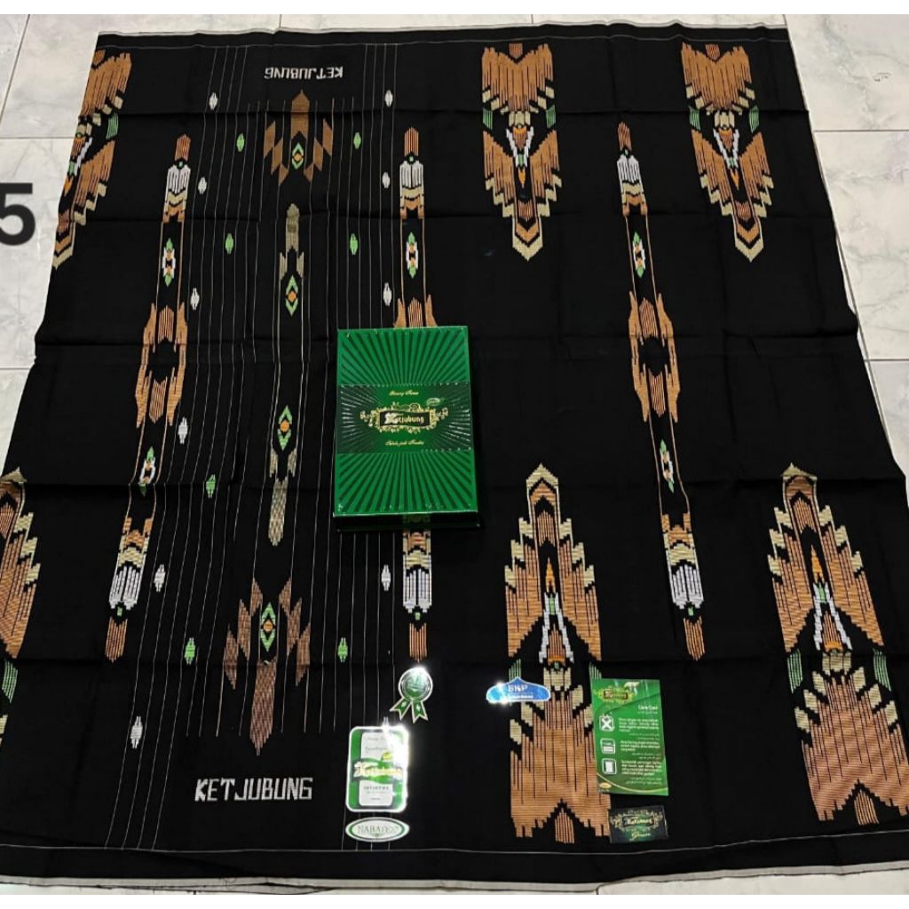 SARUNG KETJUBUNG SKP GREEN JAHIT TENGAH