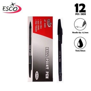 

Pulpen Ball Point Pen ESC JP-888 0,7 MM isi 12 pcs - Tinta Hitam