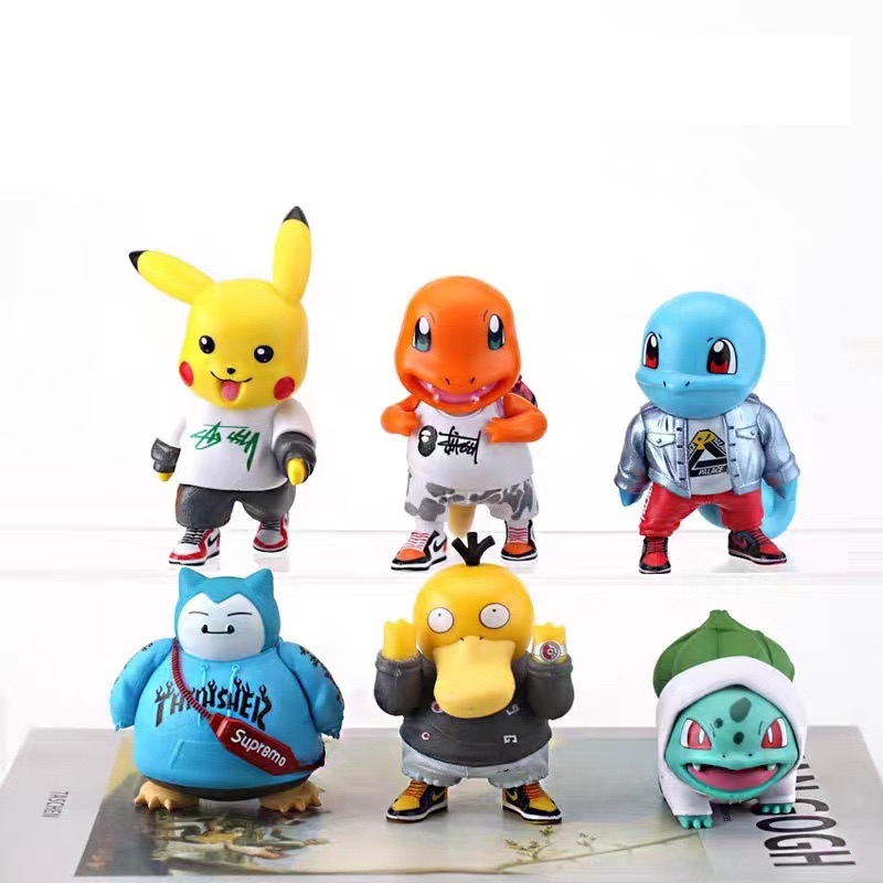 Action Figure Pokemon Pikachu Set Pajangan Hadiah Goodie Bag Topper Cake