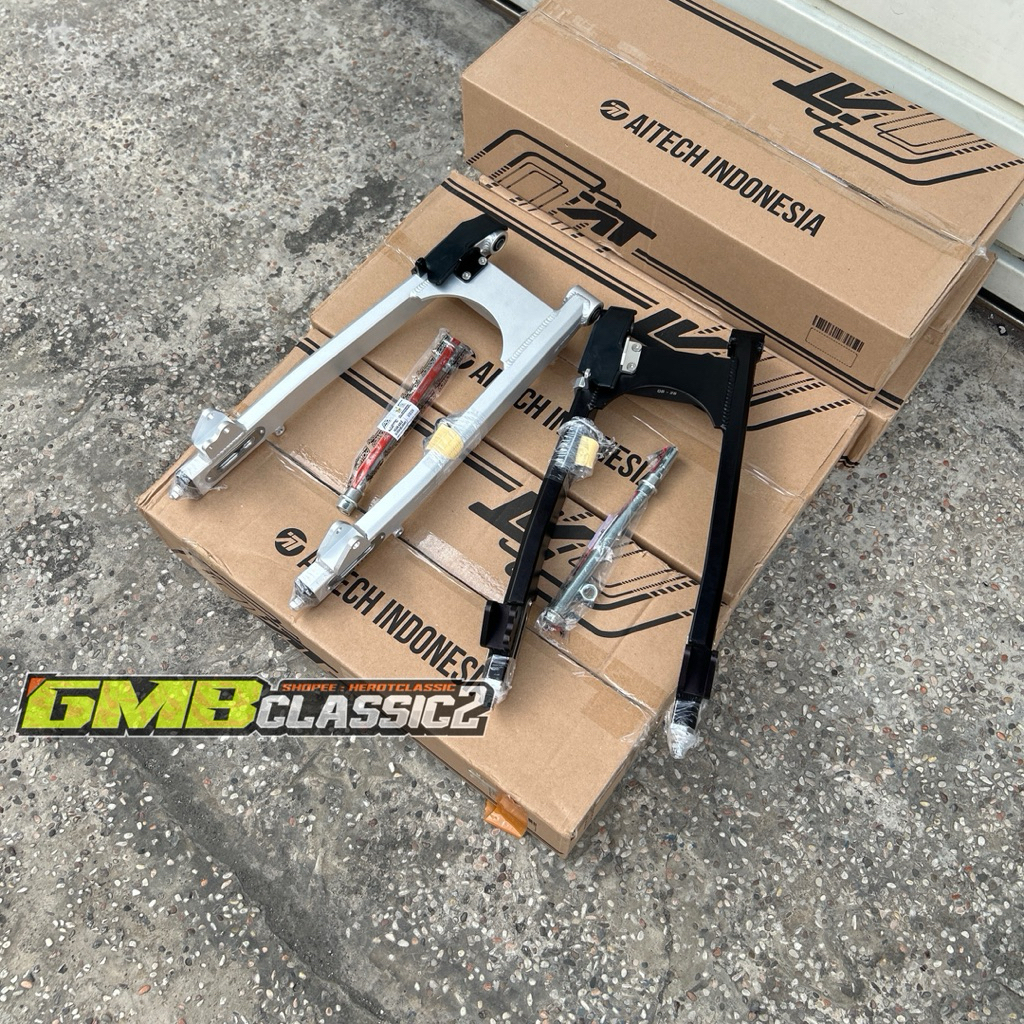 ARM AITECH ORIGINAL RX KING BAHAN ALUMUNIUM TEBAL SWING ARM FULLSET RX KING ORI AITECH
