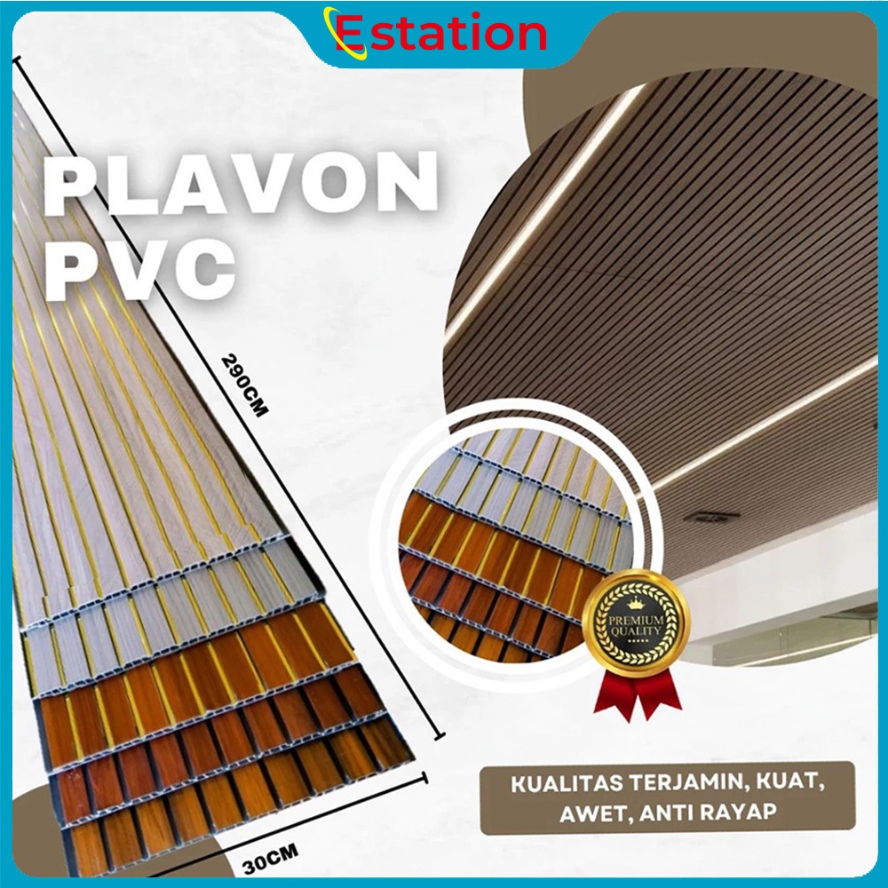 (Per Dus 10 Lembar) WALLPANEL DINDING & PLAFON PVC WPC Premium | Dinding Rumah Minimalis Aesthetic