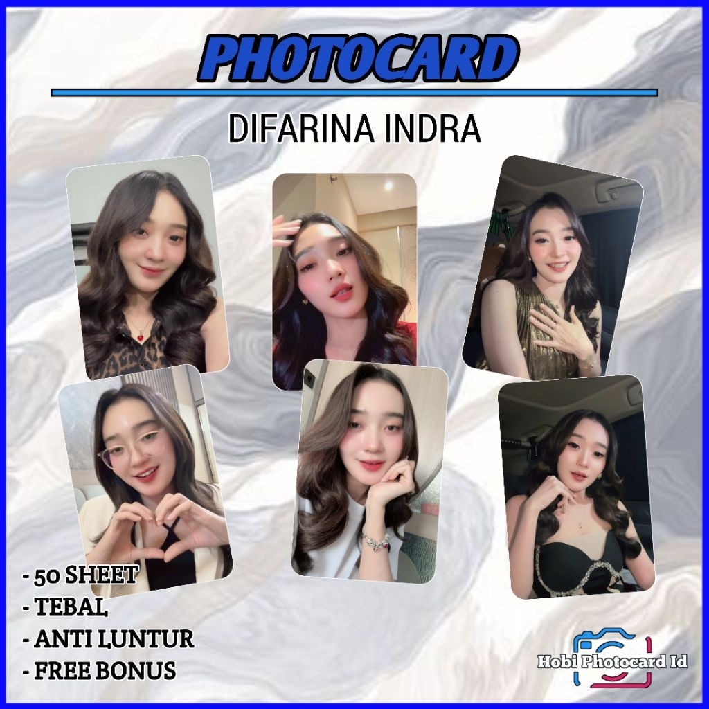 Photocard Difarina Indra Fanmade 50 Pcs. Free Bonus