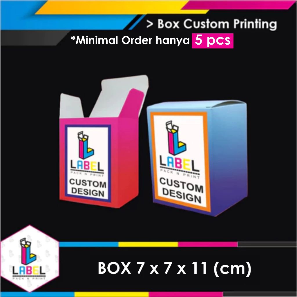 

Box Packagung / Dus Kemasan Uk. 7x7x11 (cm) Fullprint custom desain