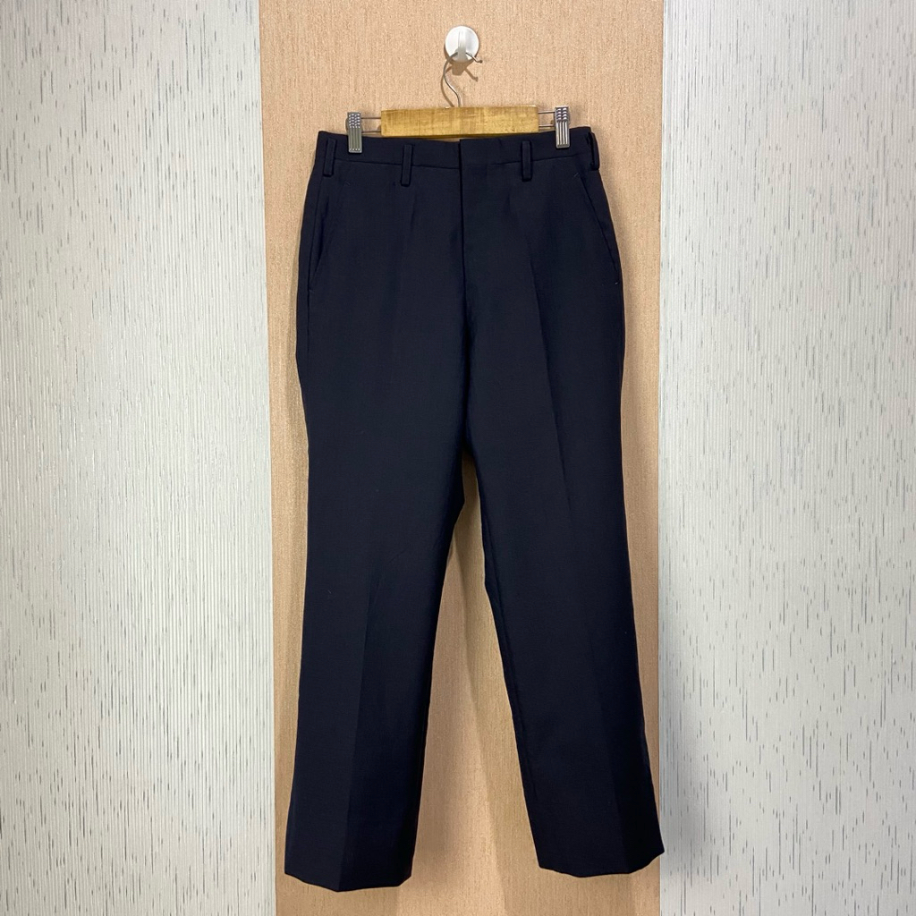 90s Japanese Tailored Wool Trousers Regular Fit / Celana Bahan Pria / Size 26