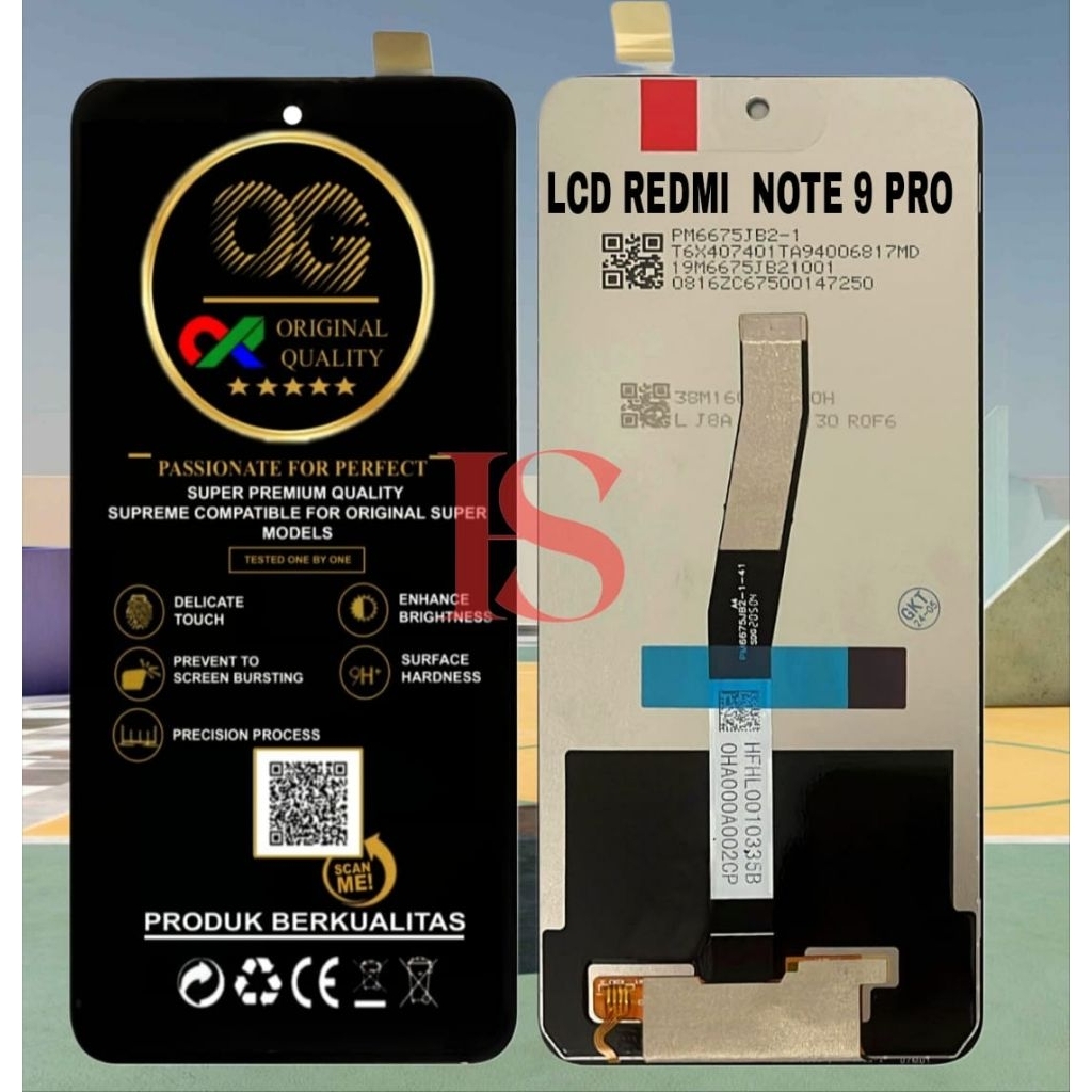 LCD XIAOMI REDMI NOTE 9 PRO LCD FULLSET TOUCH SCREEN REDMI  NOTE 9 PRO/NOTE 9S/NOTE 9 PRO MAX/NOTE 1