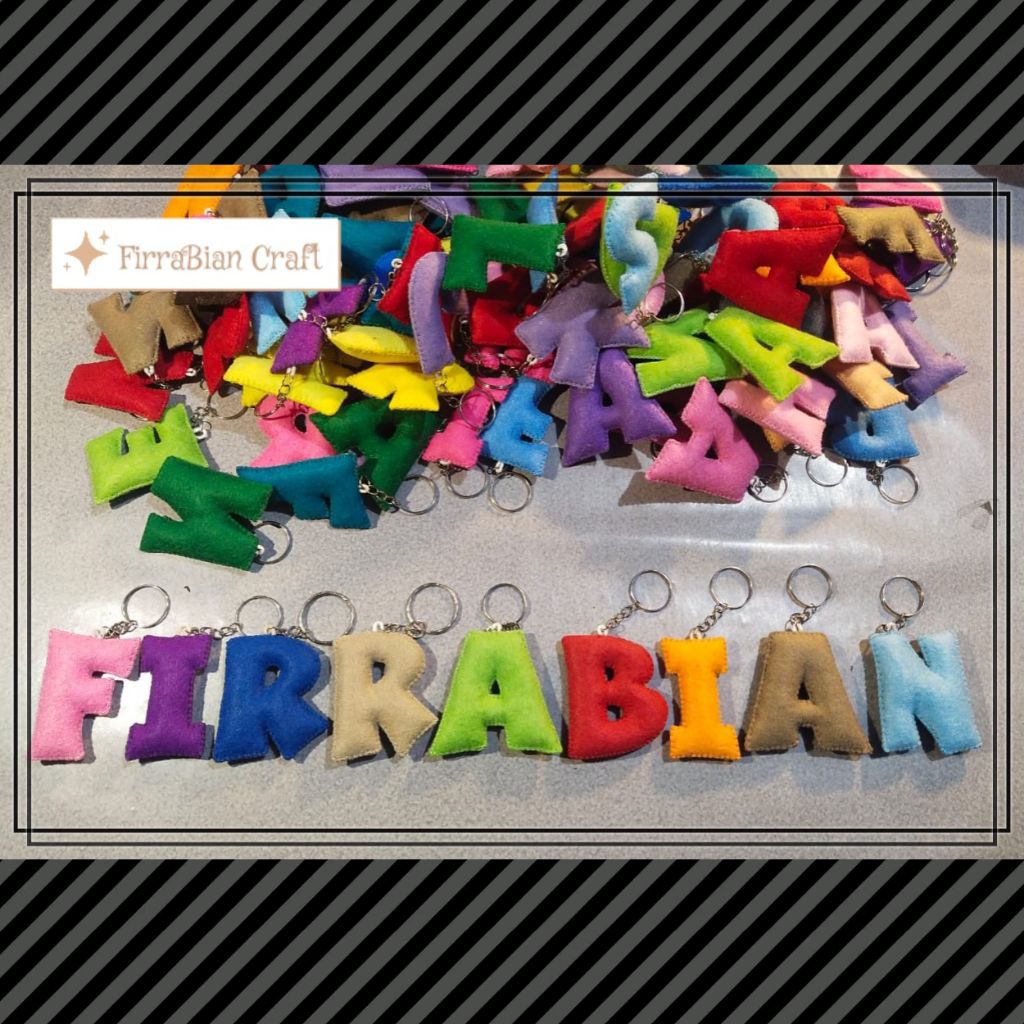 Gantungan Kunci Huruf // Gantungan Kunci Flanel // Aplikasi Huruf Flanel // Aplikasi Huruf Edukasi