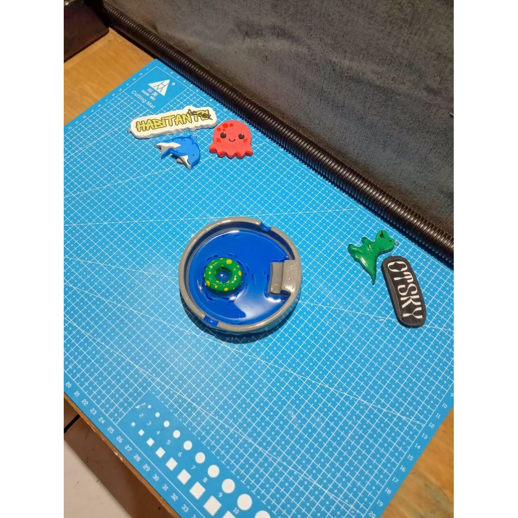 swimming pools ashtray, asbak clay, kerajinan clay