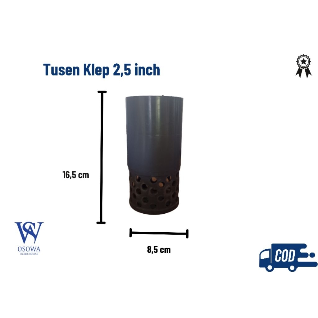 Tusen Klep Modifikasi 2,5 inch / Tusen klep Pompa Air Modifikasi dengan Saringan