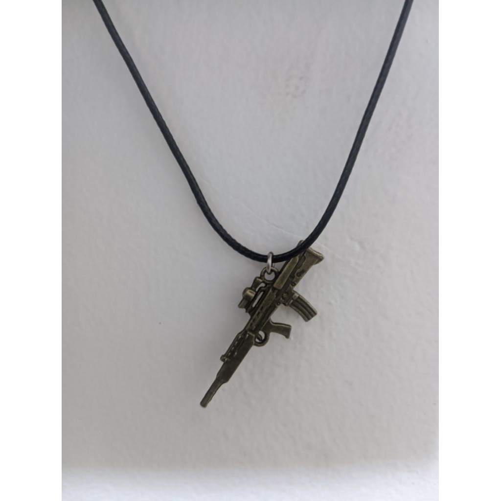 Kalung Tali Pria Wanita Anti Karat Liontin Army