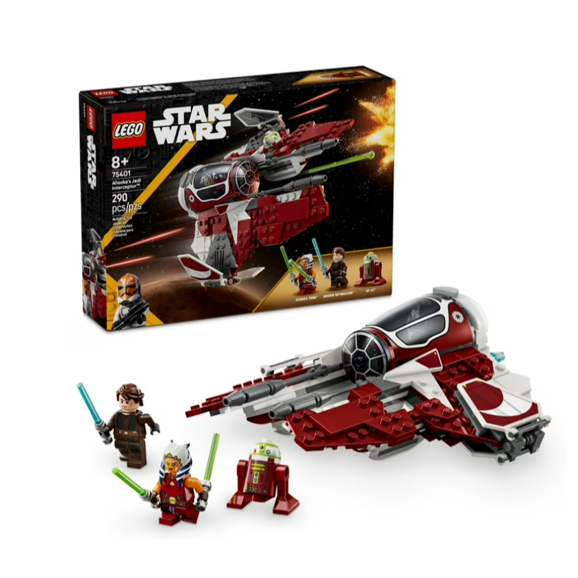 LEGO Star Wars: The Clone Wars Ahsoka's Jedi Interceptor Spaceship Building Toy - Kids Star Wars Toy