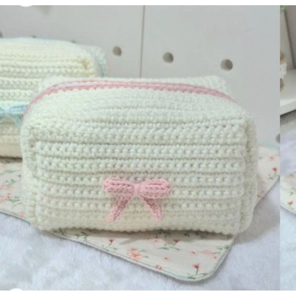 pouch make up rajut estetik