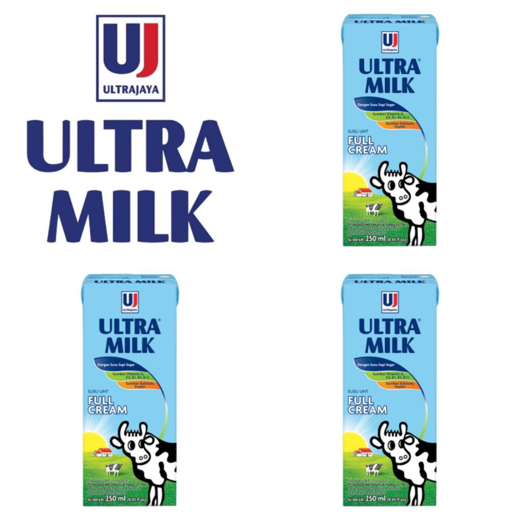 

Ultra Milk Minuman Susu UHT Rasa Full Cream Kotak 250 Ml