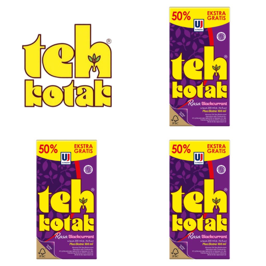 Ultra Teh Kotak Rasa Blackcurrant 200 Ml