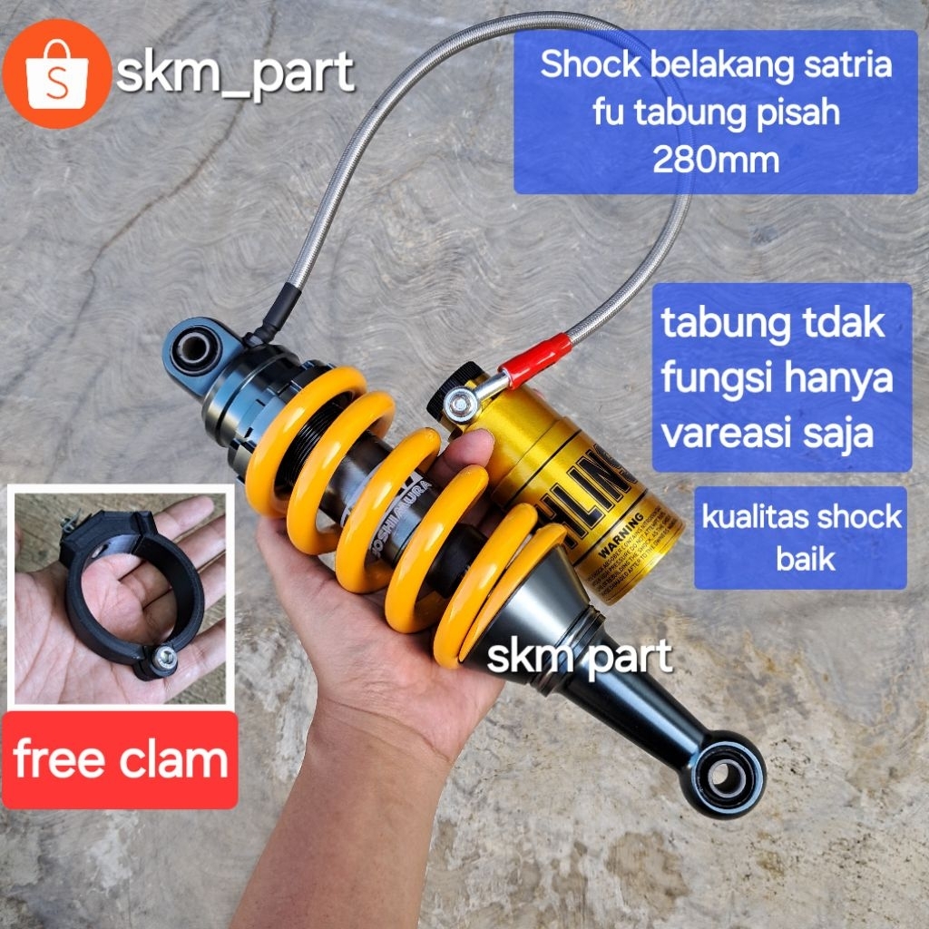 Shock belakang satria fu tabung pisah monoshock  satria fu tabung