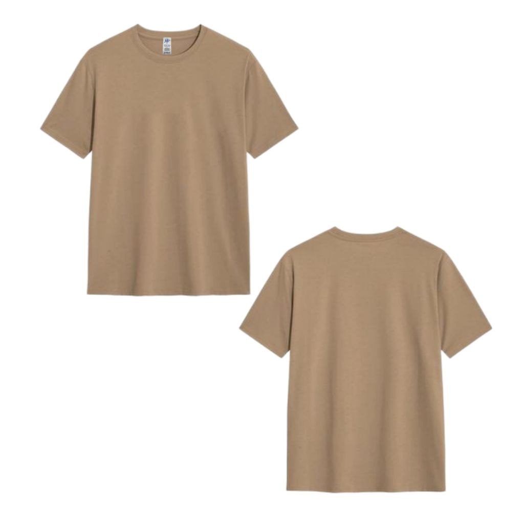 MONDAY FREAK  KAOS POLOS COKLAT SUSU COTTON COMBED 24S PREMIUM