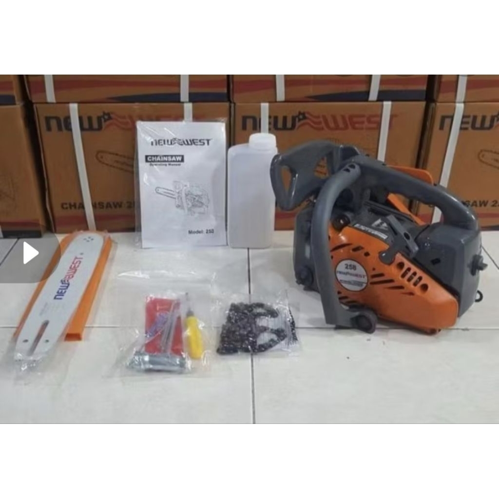 Chainsaw Top Handle NW 258 /12 inch Guide Bar Chainsaw 2500 Senso 25 cc New West Asli