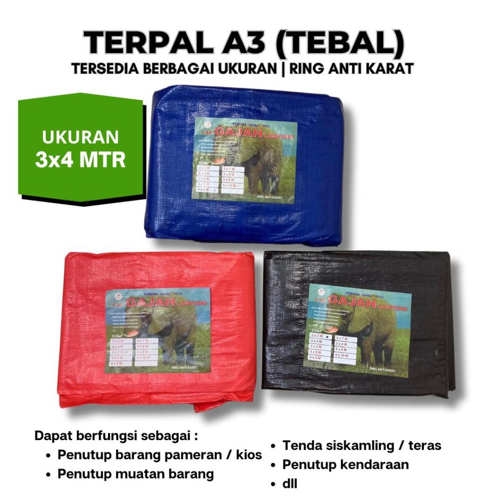 Terpal A3 Ukuran 3x4 meter Terpal Gajah