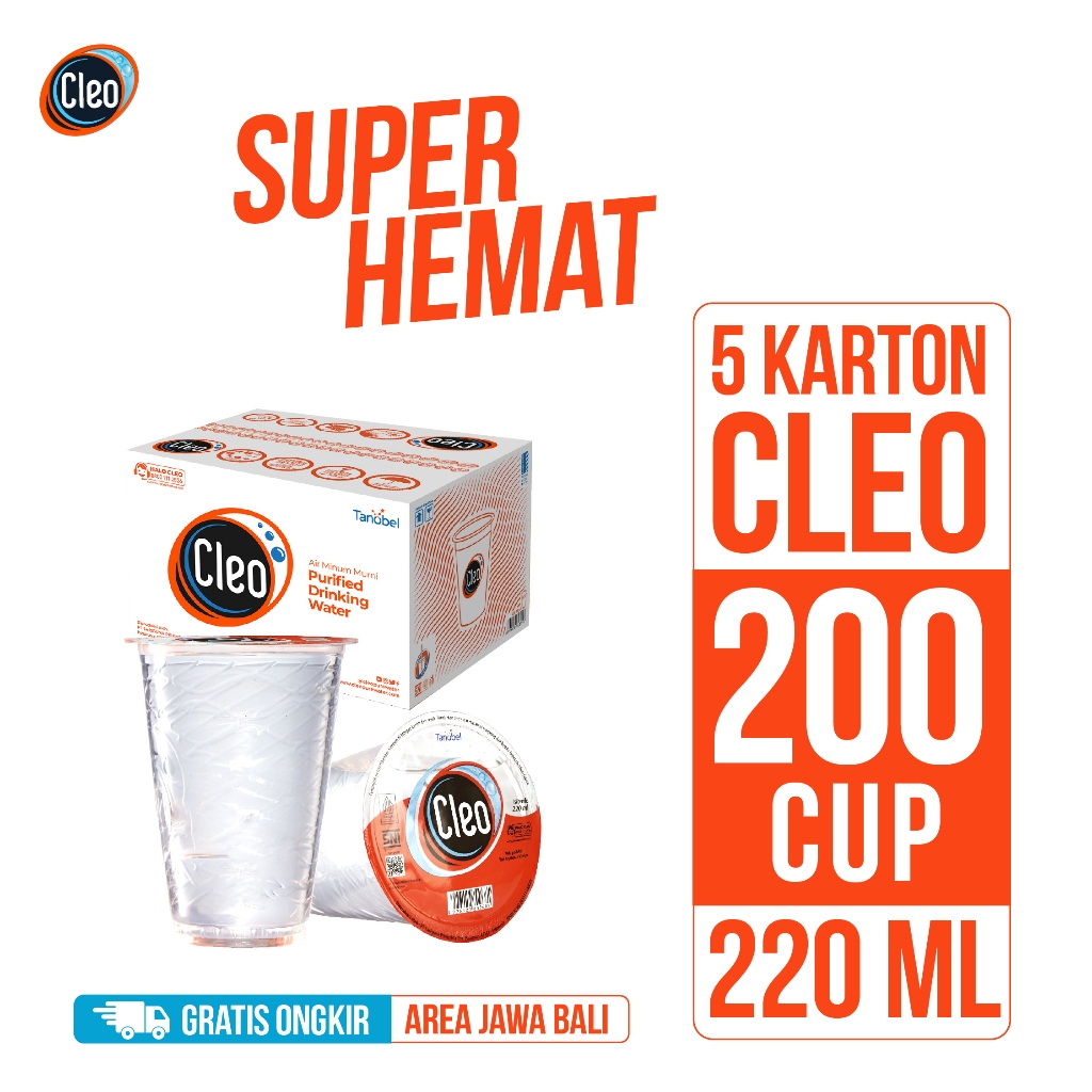 

Cleo Air Murni Cup 220 40 pcs - Bundling Hemat 5 Karton
