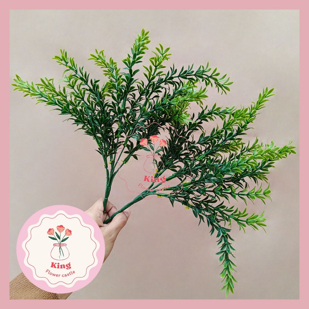 Artificial Rosemary Daun Plastik Hiasan Tanaman Daun Artificial Ornamen Dekorasi Bunga Paslu