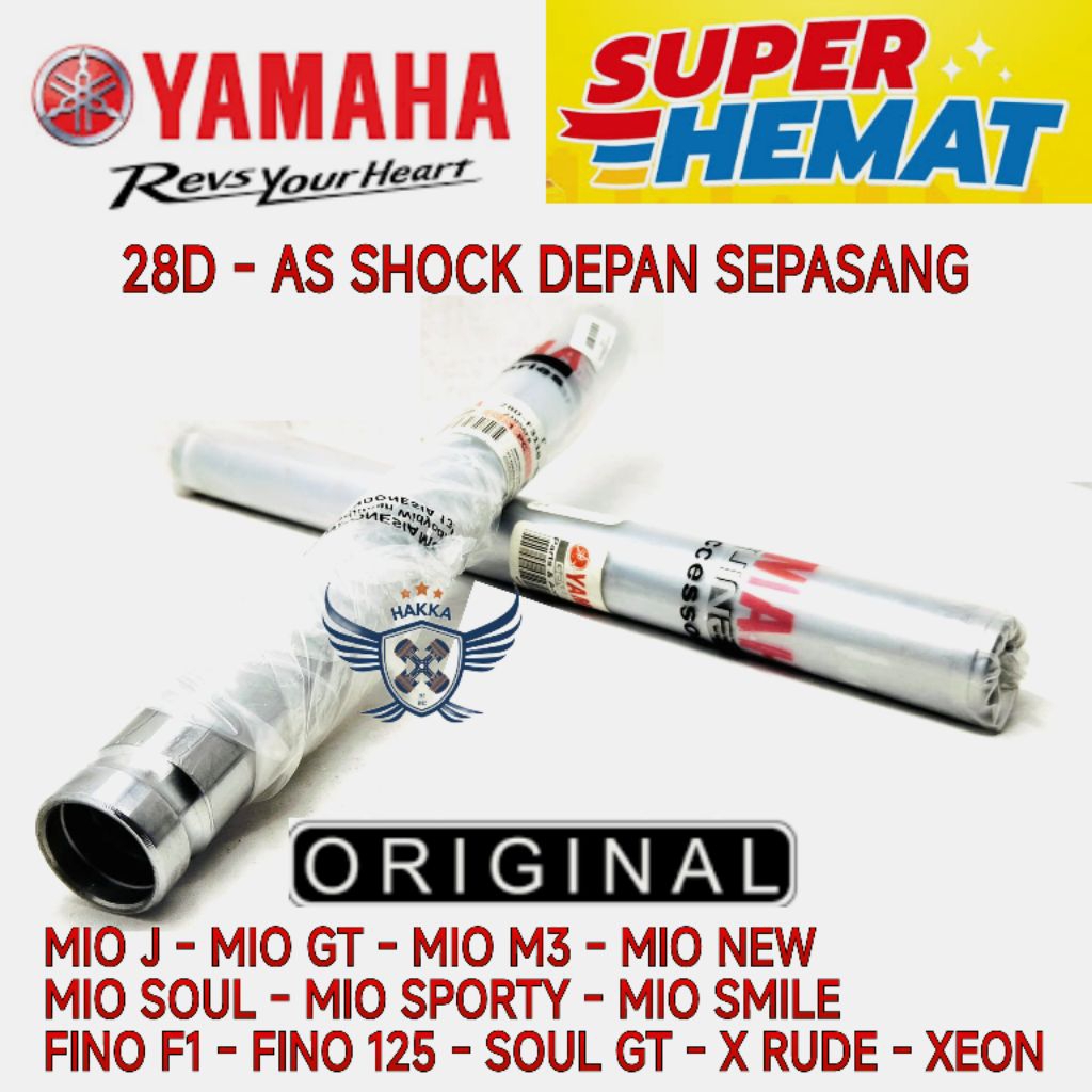 2PCS 28D AS SHOCK DEPAN YAMAHA MIO J, AS SHOCK MIO GT, AS SHOCK MIO M3, AS SHOCK MIO NEW, AS SHOCK M