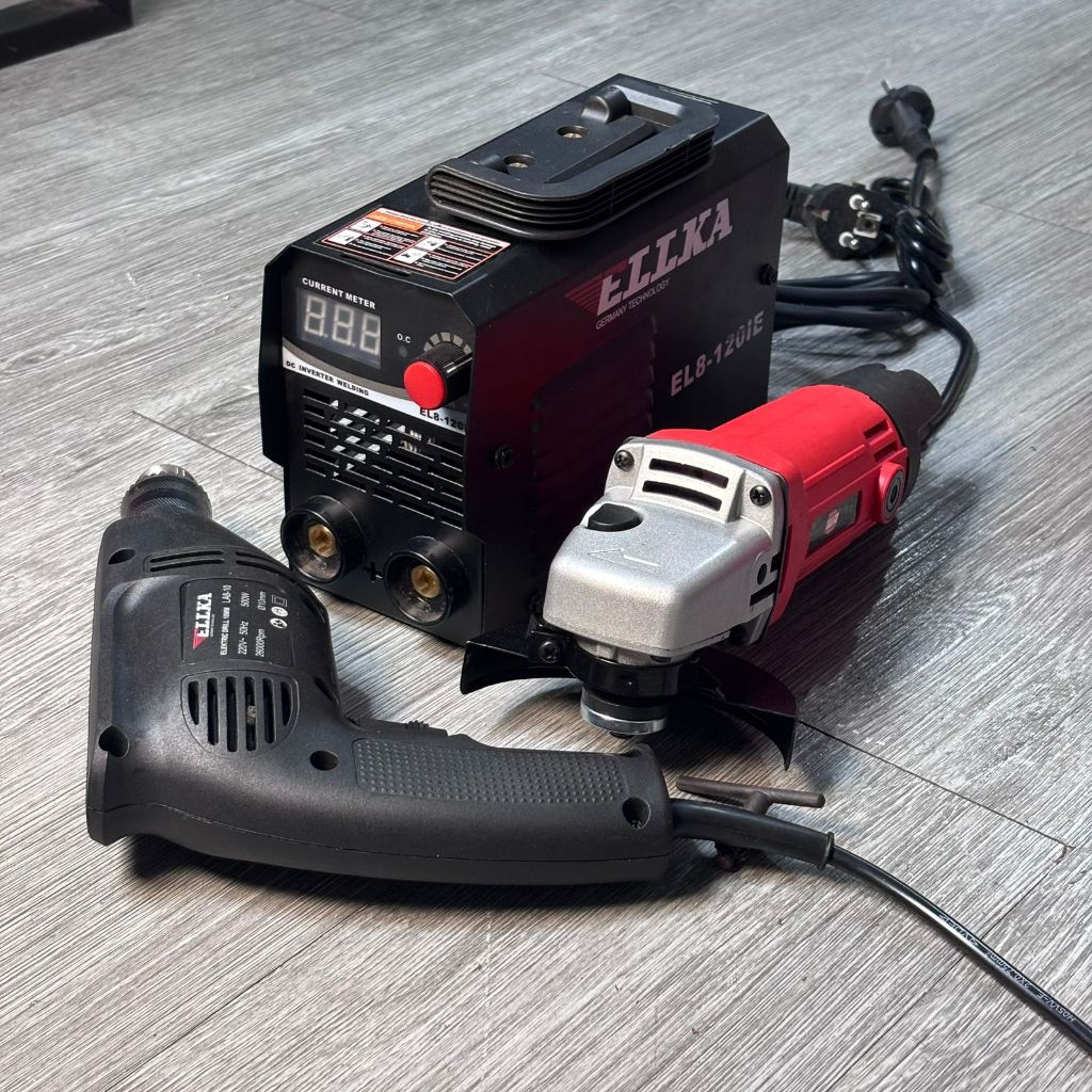 SUPER PROMO PAKET TUKANG LAS 3 IN 1Bor dan Gerinda Mesin Bor Listrik Gerinda dan Mesin Las MMA 450 W