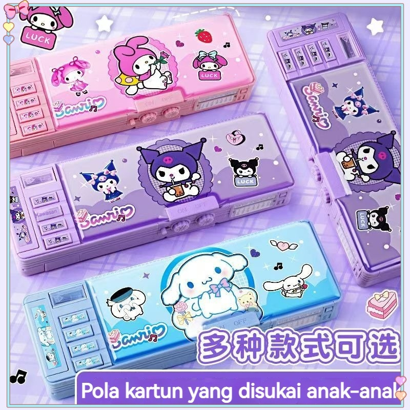 

(READY&ORI) Uohe Tempat pensil multifungsi baru dengan kata sandi, kapasitas besar, tempat pensil yang disukai siswa sekolah dasar