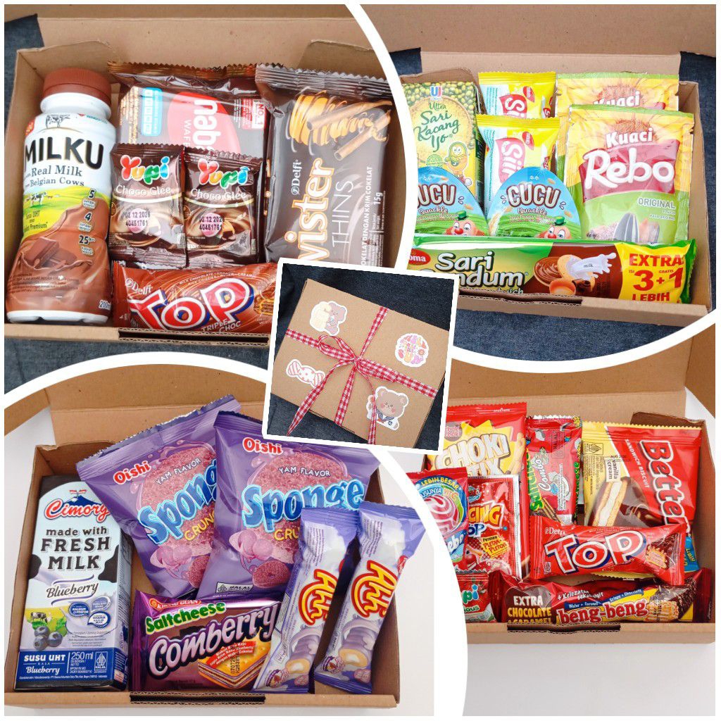 

Gift Box Snack / Bingkisan Snack / Kado Snack / Hadiah Ulang Tahun / Hampers Snacks Murah