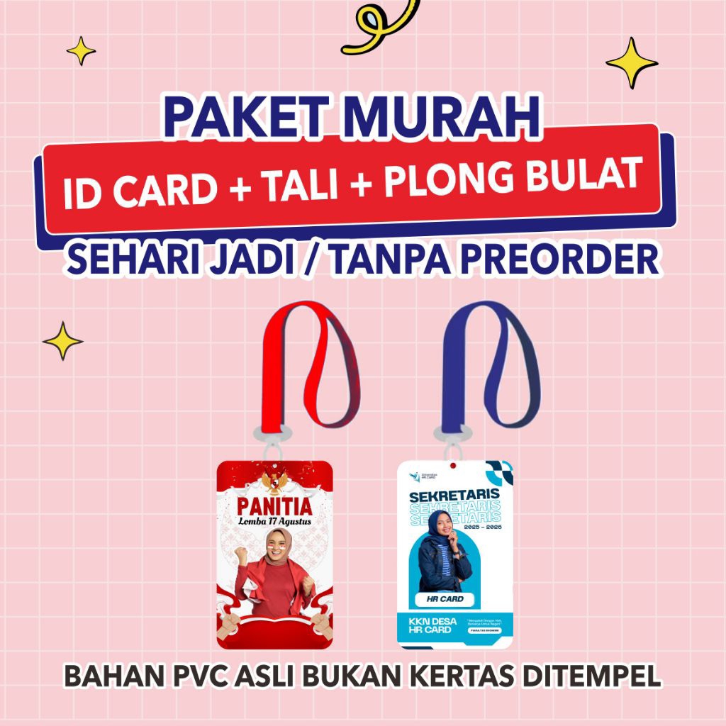 ID CARD + TALI + PLONG BULAT (Tanpa Preorder)