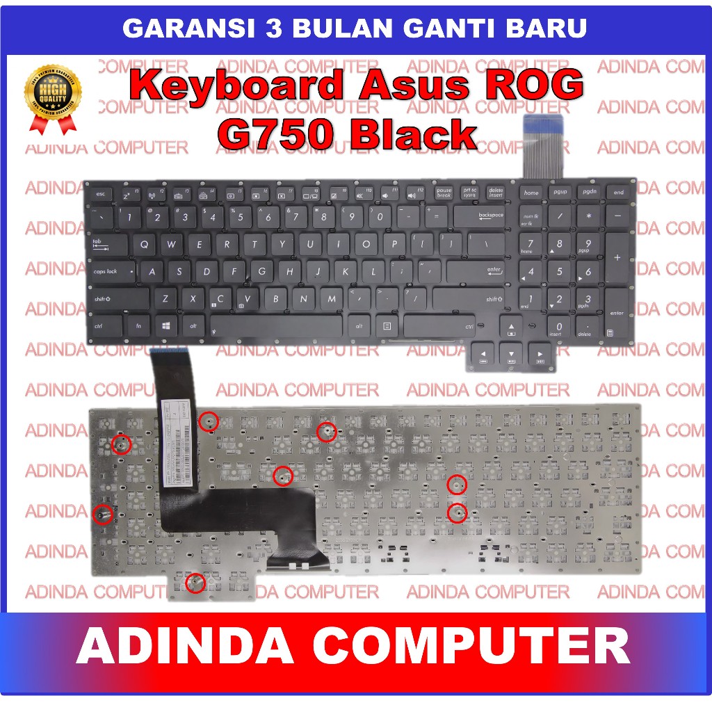 Keyboard Asus ROG G750 G750J G750JH G750JM G750JS G750JW G750JX G750JZ