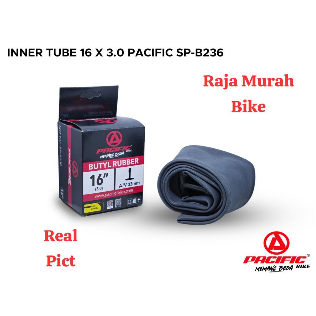 Ban Dalam Pacific Sepeda Ukuran 16 X 3.0 Pacific SP-B236 Ban Dalam Sepeda 16 Inch  Ban Jumbo