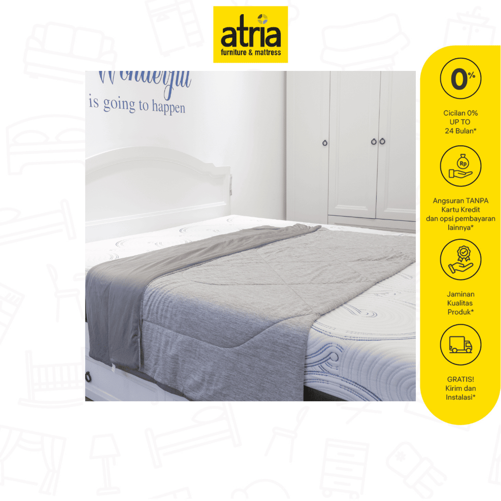 Atria Icy Cooling Blanket Selimut Dingin Multifungsi Bahan Adem Dan Nyaman 160 210 Blue Pink Grey