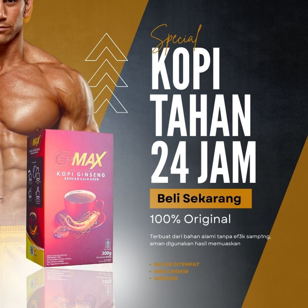 

Kopi G-max Original Kopi Stamina Pria Terbaik Sertifikasi Halal dan Bpom 1 box isi 10 sachet