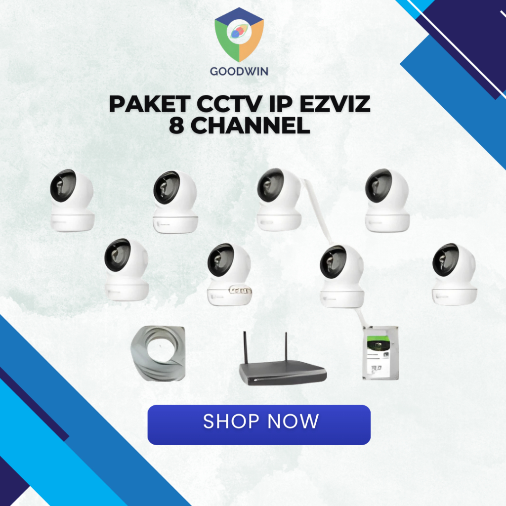 PAKET CCTV IP EZVIZ Indoor 8 Kamera C6N