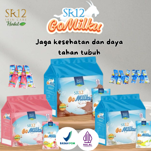 

Gomilku SR12 Susu Kambing Etawa Isi 40 Sachet Kemasan Pax 1Renceng isi 10 Sachet Bisa COD