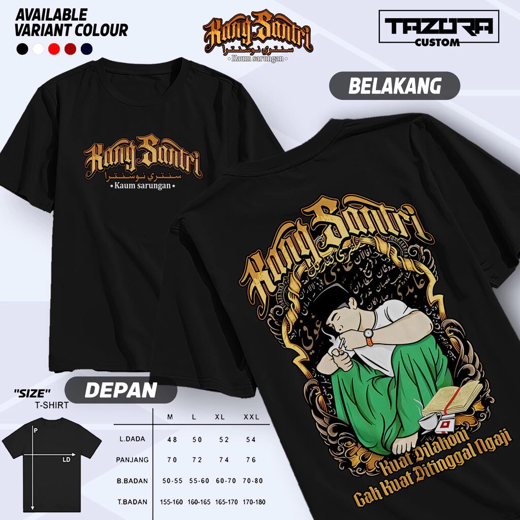 Kaos kang santri-Kaos santri- anak santri-ngaji-Kaos keren combed 30s