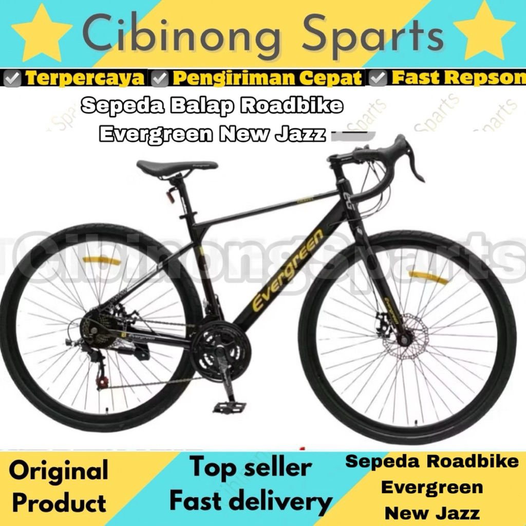 Sepeda Balap Roadbike Evergreen New Jazz 21Speeds Cakram New Product Good Quality